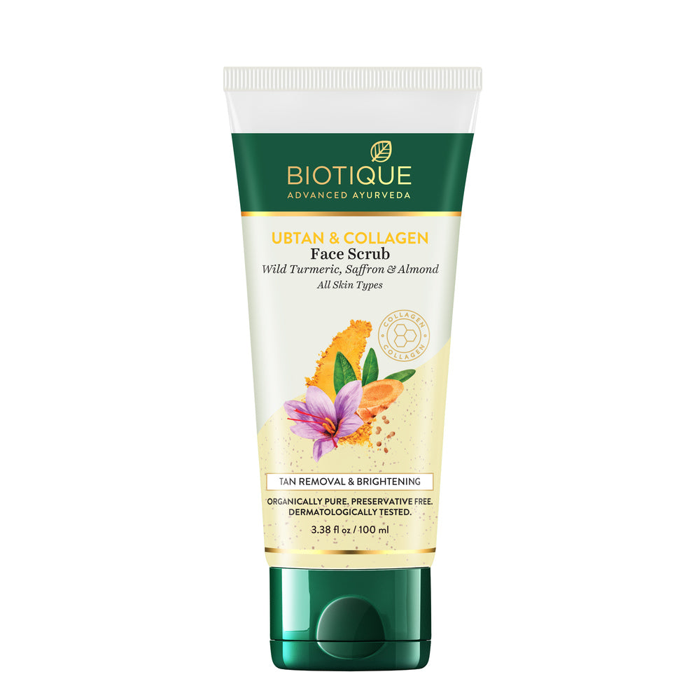 Biotique ubtan & collagen face scrub 100g
