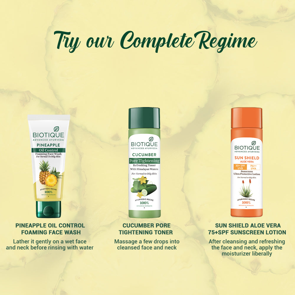 Pineapple oil control foaming face wash