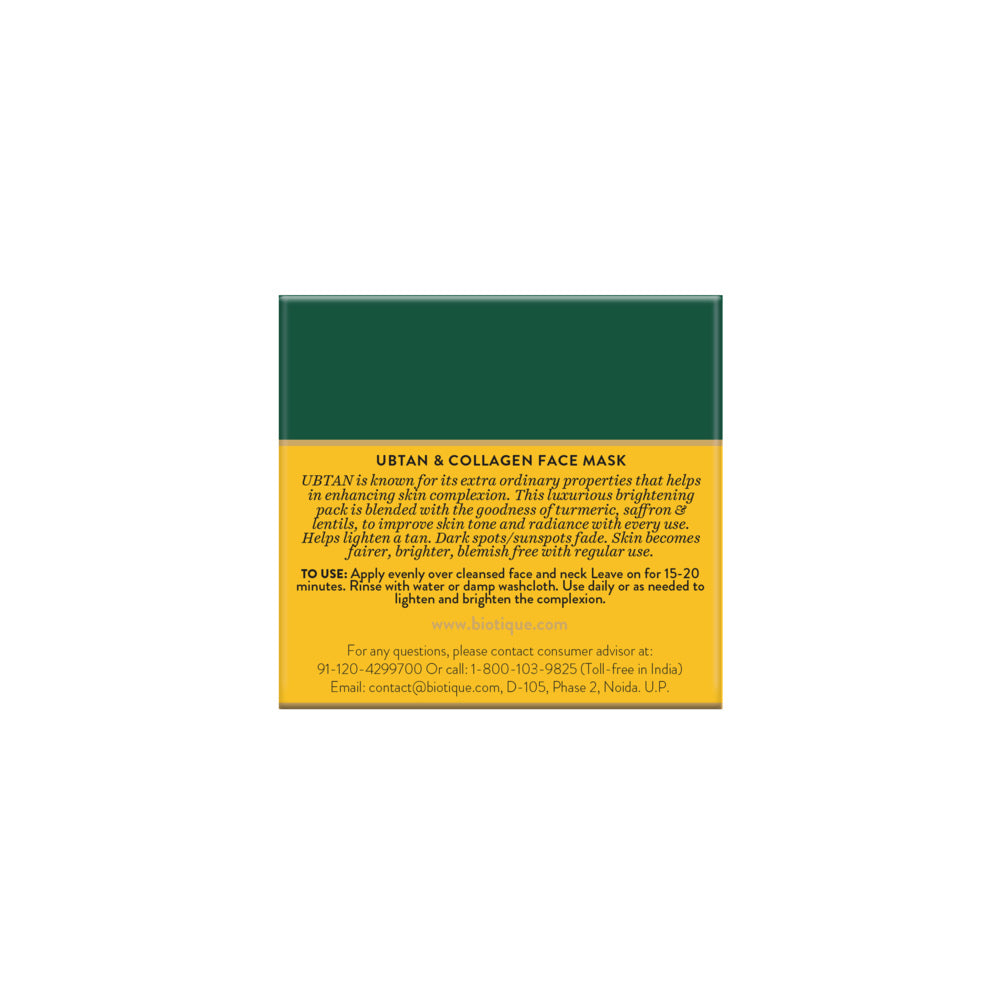 Biotique ubtan & collagen face mask  50g
