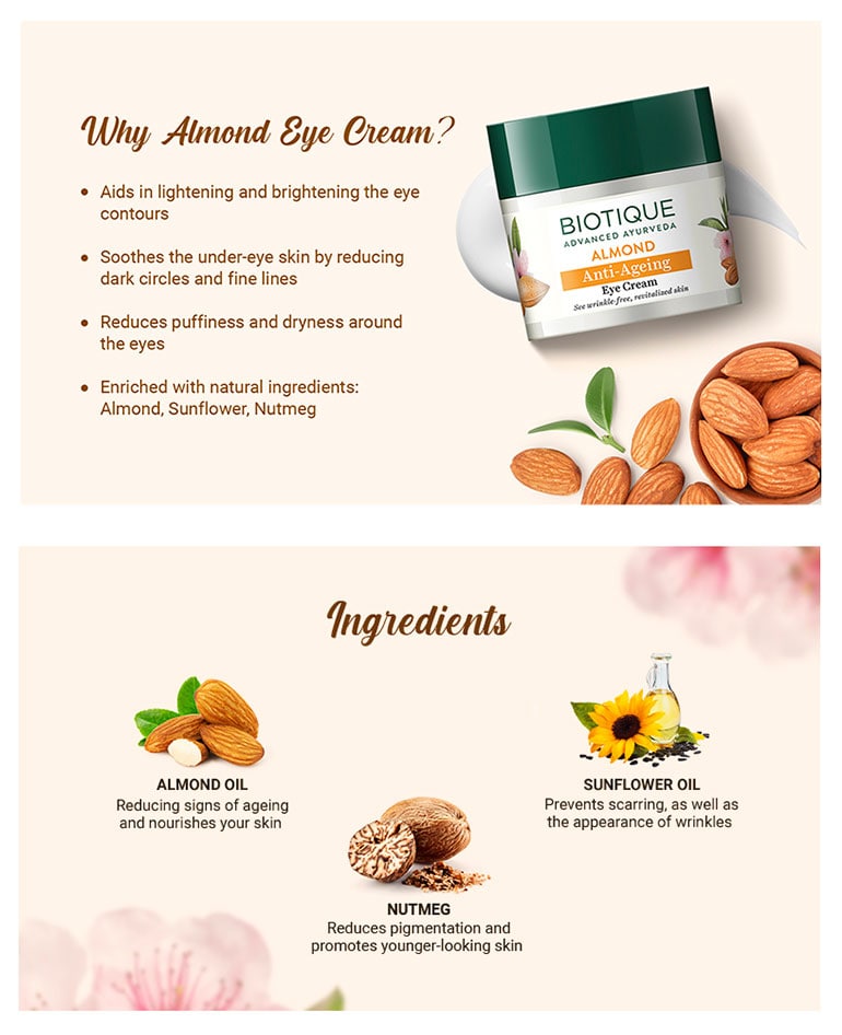 Almond anti-ageing eye cream