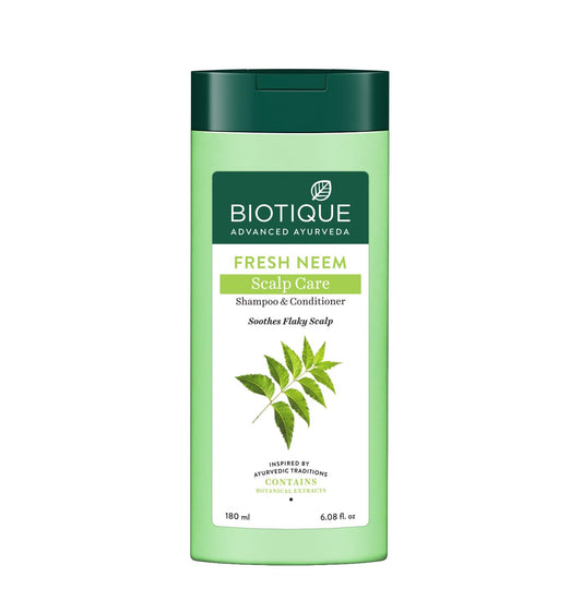 Biotique Fresh Neem 2-in-1 Clarifying Shampoo & Conditioner -180ml