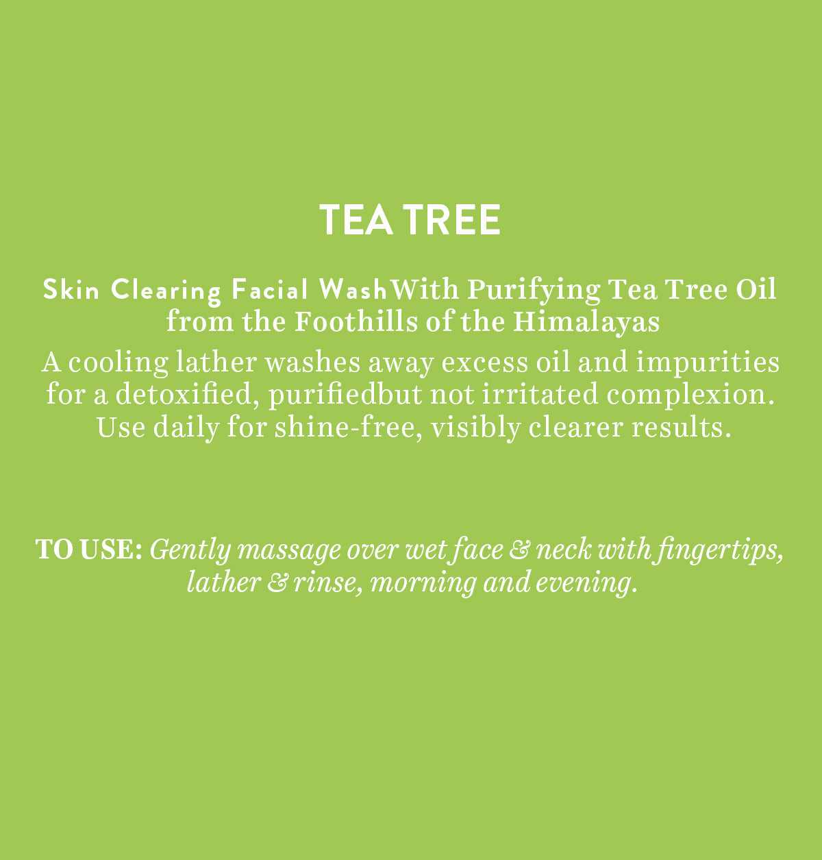 Tea tree skin clearing facial wash 150ml