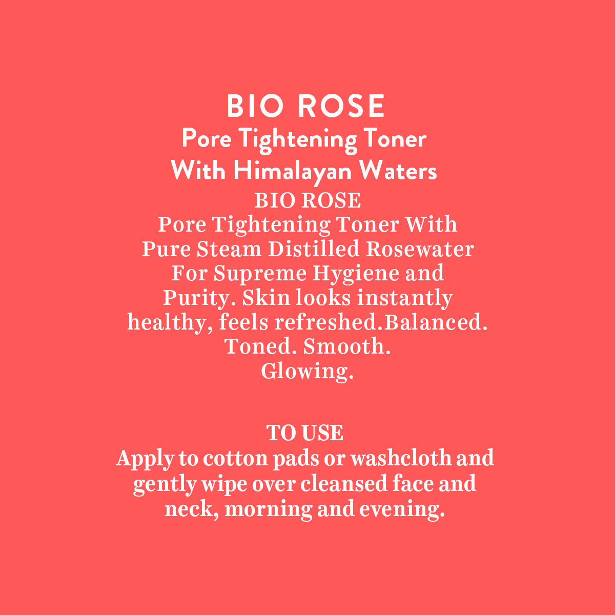 Rose pore tightening toner with himalayan waters120ml