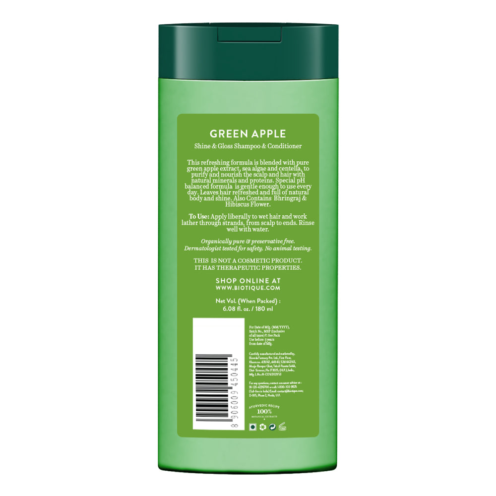 Green apple shine & gloss shampoo & conditioner