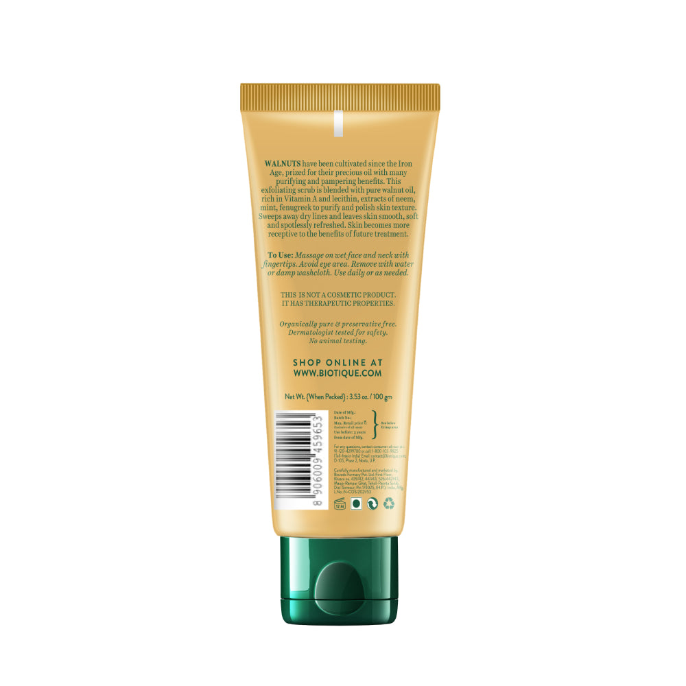 Walnut exfoliating & polishing face scrub