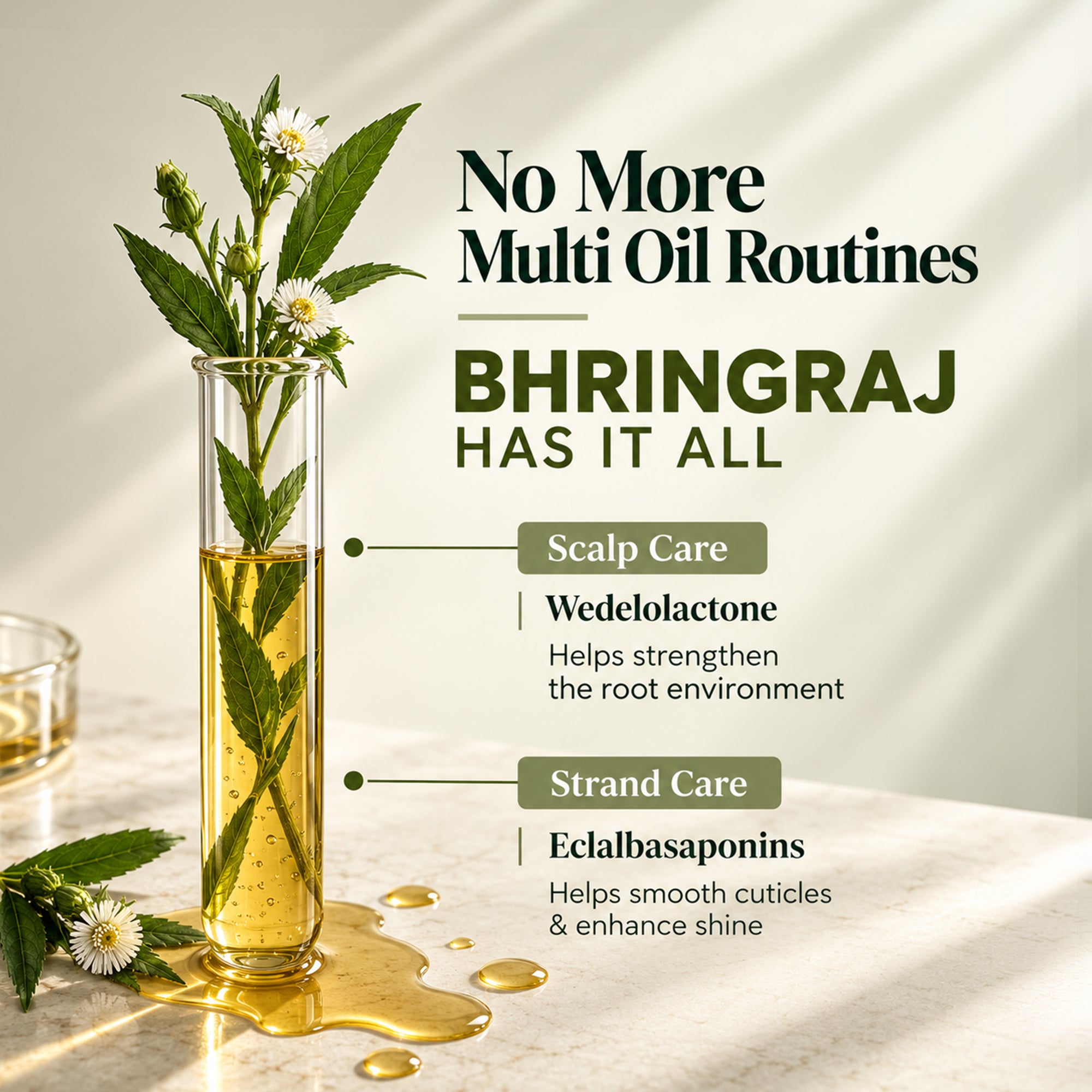 Biotique bhringraj nourishing scalp & hair oil, pre-wash treatment for stronger, fuller-looking hair, helps reduce breakage, adds softness & shine, all hair types, 4 fl.oz