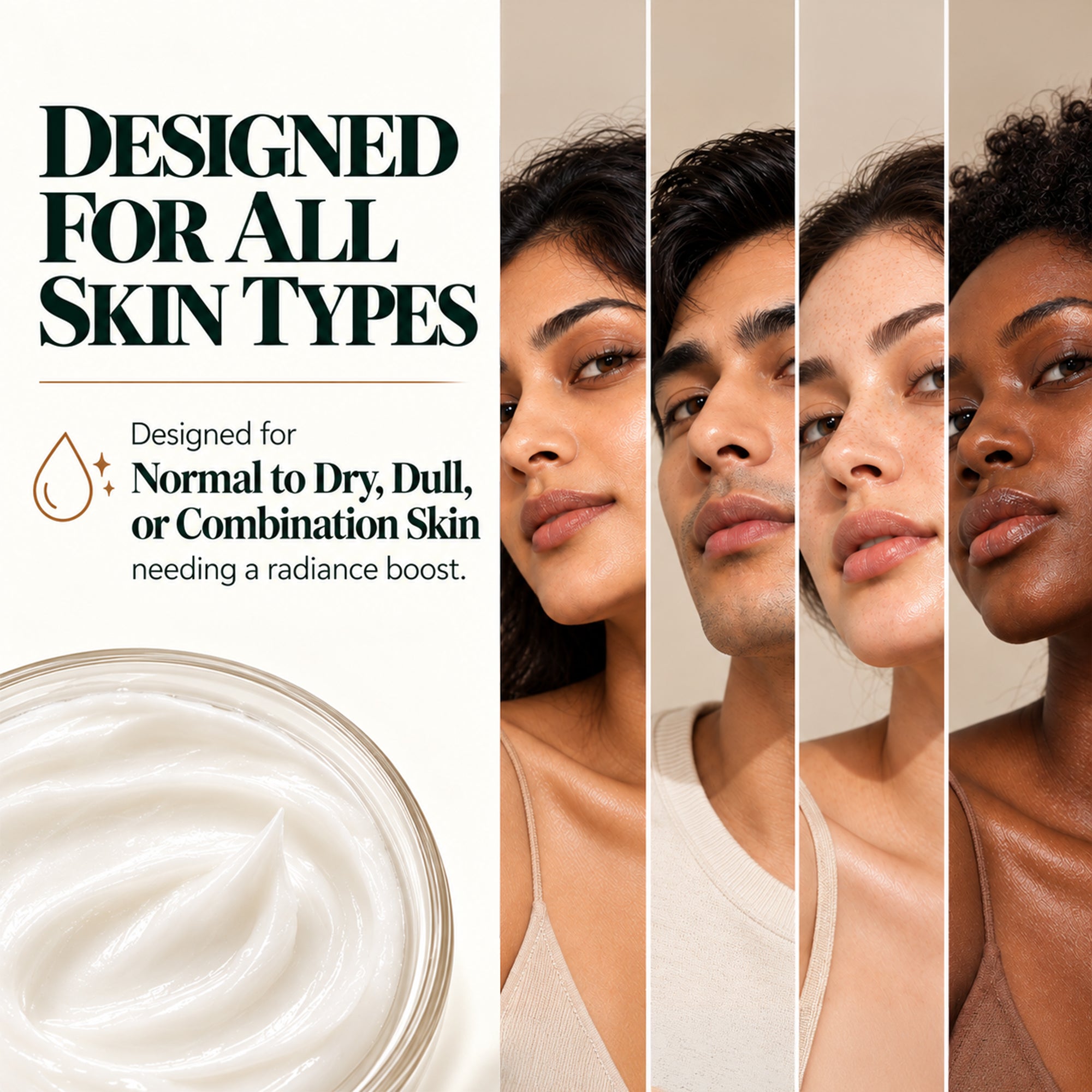 Biotique coconut radiance face cream – lightweight daily moisturizer for soft, hydrated & radiant-looking skin – non-greasy hydration with botanical extracts – for normal to dry skin, 1.76 oz