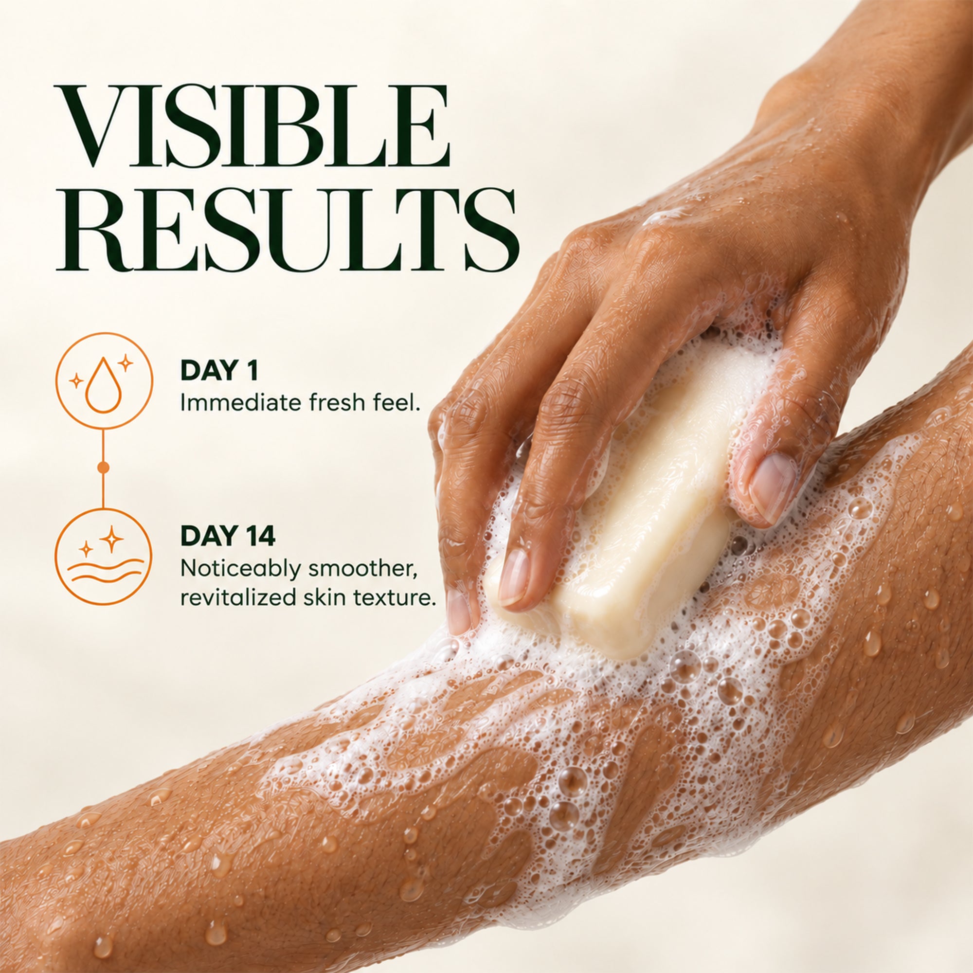 Biotique orange peel bathing bar for fresh, smooth skin – gentle exfoliating soap with orange peel extract – cleansing & non-drying daily body bar – botanical formula for all skin types, 5.29 oz