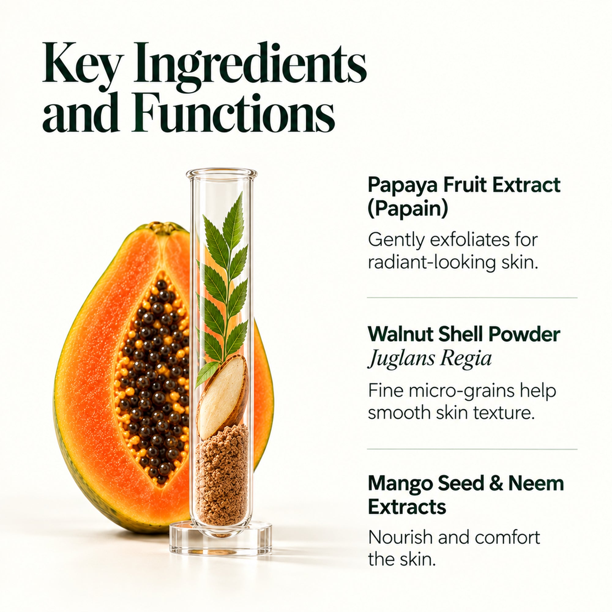Biotique papaya face scrub for smooth, radiant skin – gentle exfoliating scrub for dull & uneven texture – creamy botanical formula with papaya extract – all skin types, 2.64 oz