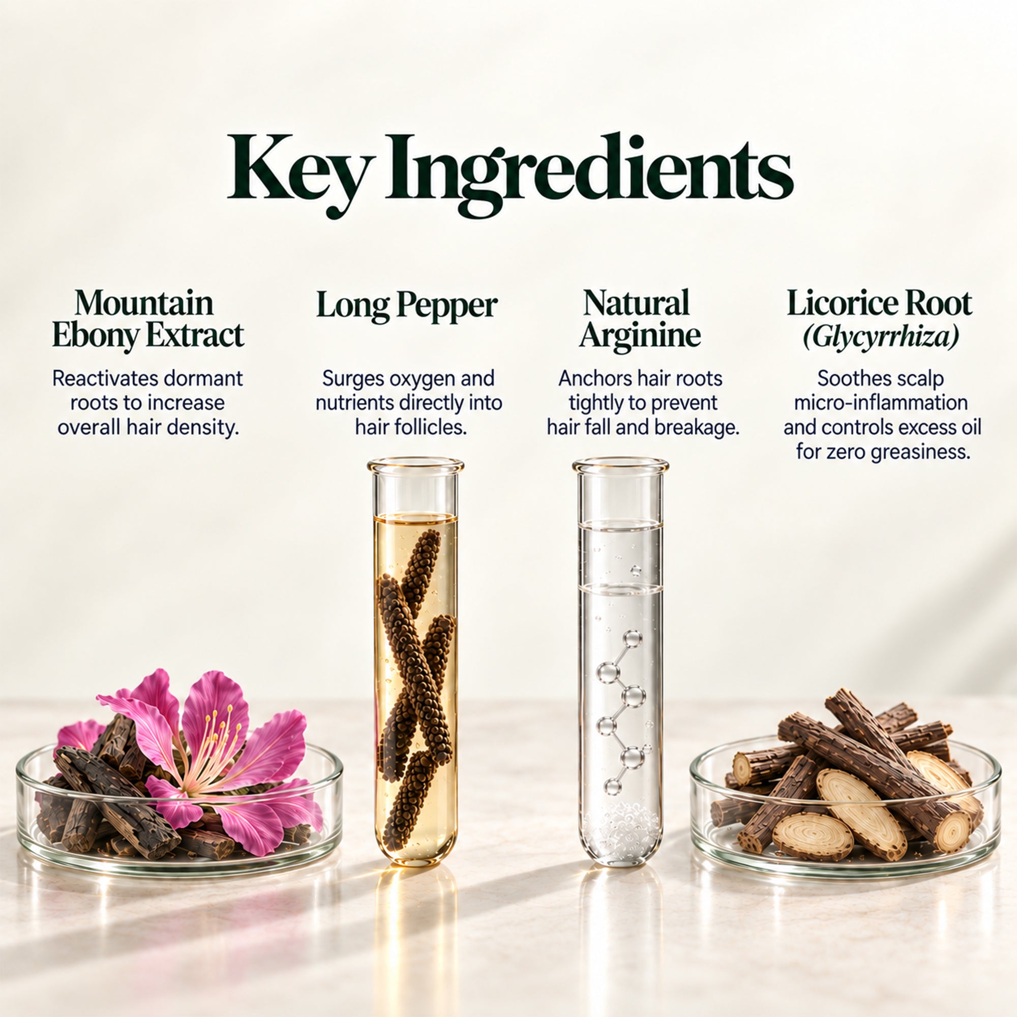 Biotique mountain ebony hair serum for frizzy & dry hair – lightweight, non-greasy leave-in treatment for smooth, shiny, manageable hair – botanical formula for daily use, 4 fl. oz.