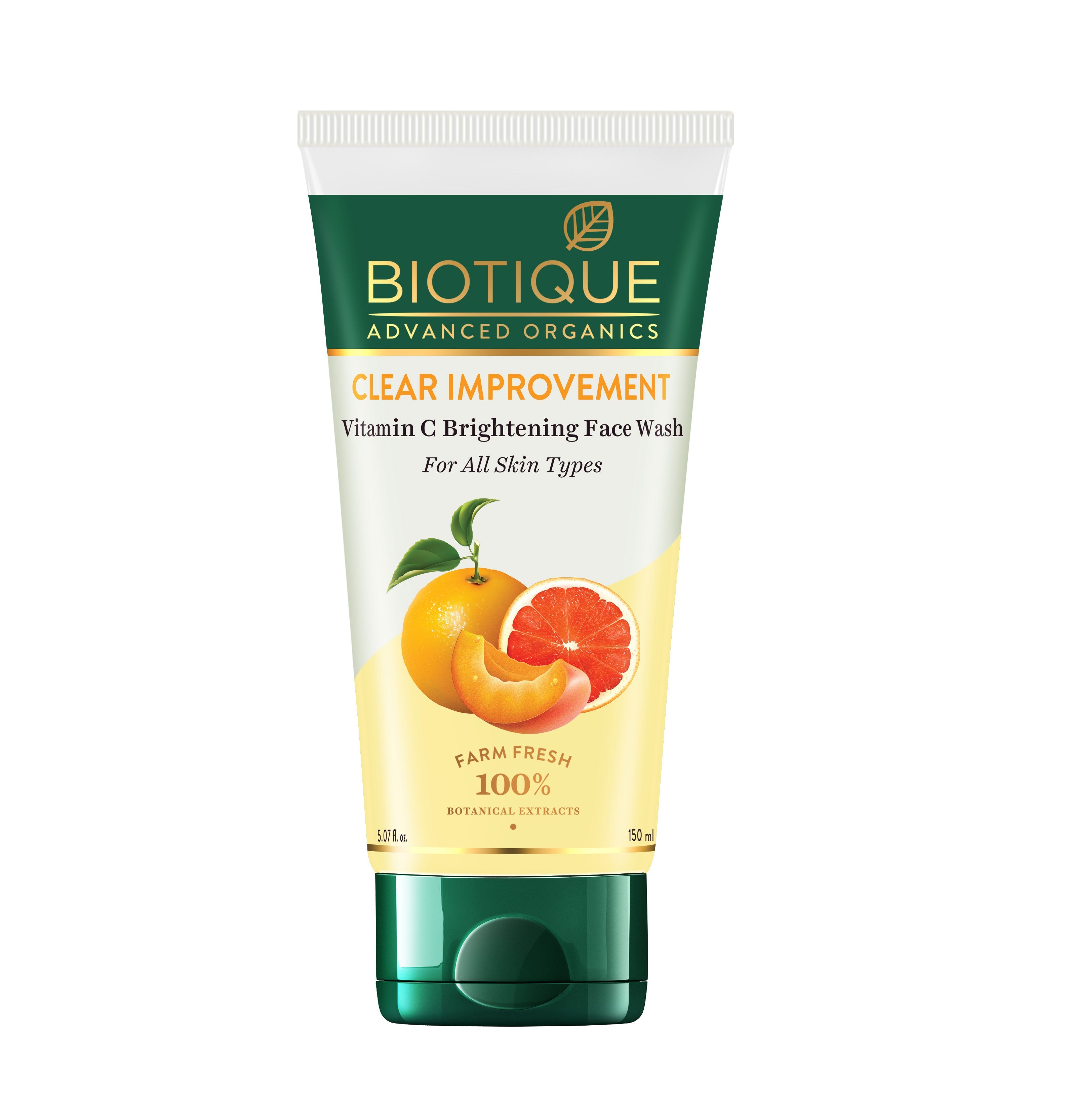 Biotique Advanced Organics Clear Improvement Vitamin C Brightening Face Wash 150Ml