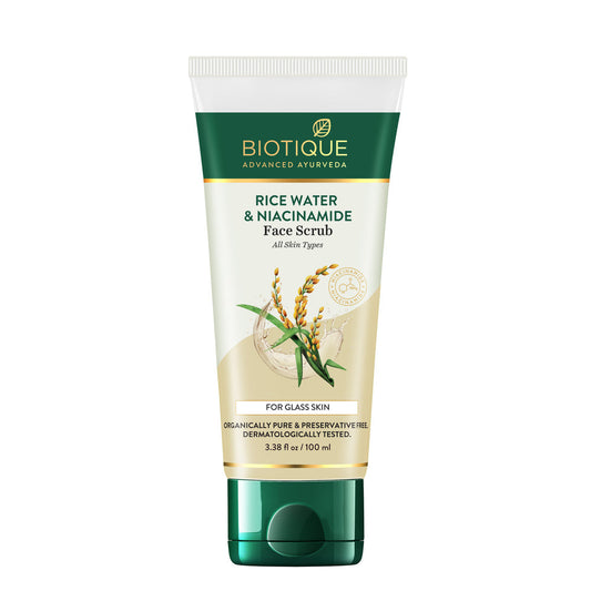 BIOTIQUE RICE WATER & NIACINAMIDE Gel Face Scrub 100ml
