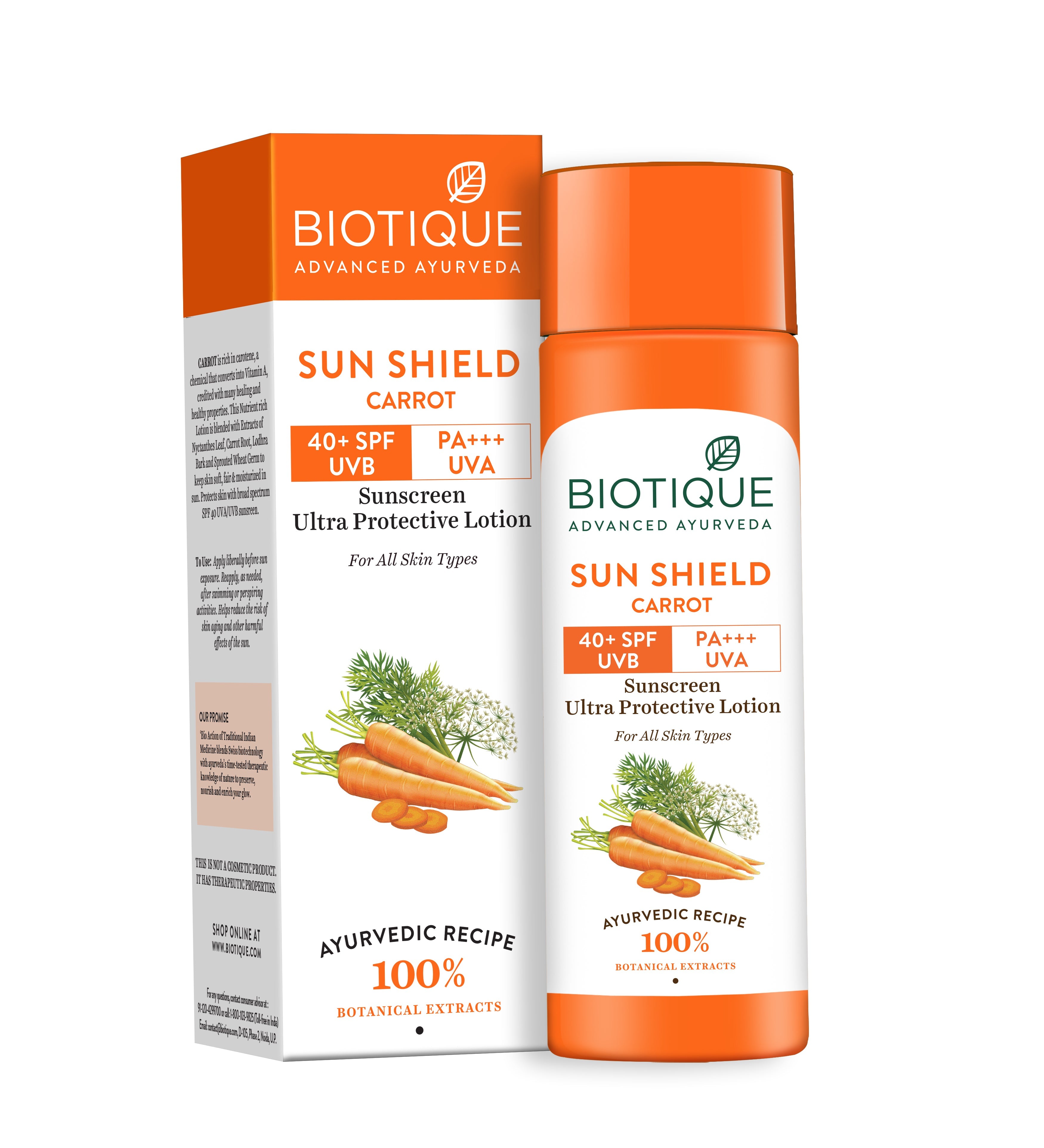 Sun Shield Carrot Sunscreen 120ml SPF 40+