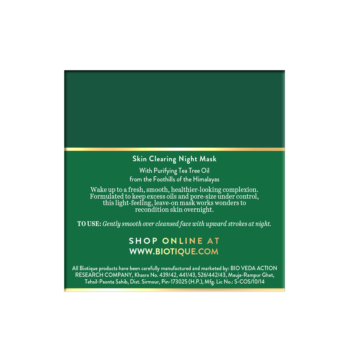 Tea Tree skin clearing Night mask 50gm