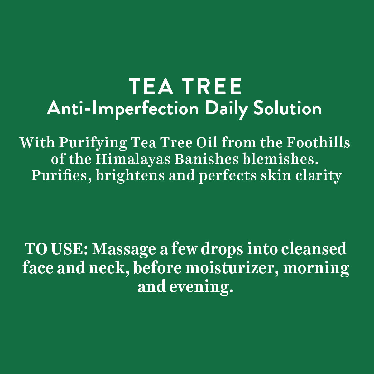 Tea Tree anti imperfection daily solution 30ml