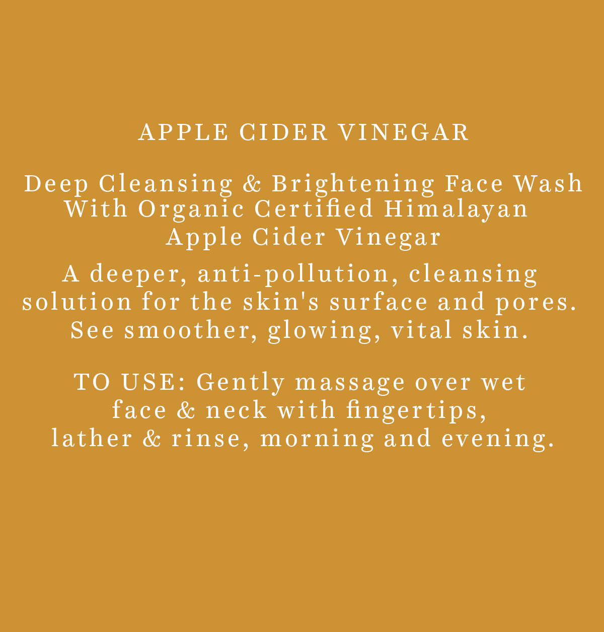 Apple Cider Vinegar face wash 150ml