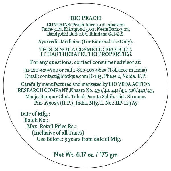 Bio Peach Clarifying & Refining Peel -Off Mask 175Gm